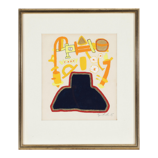 Egon Fischer (1935-2016) : mixed media on paper, 1985 dated