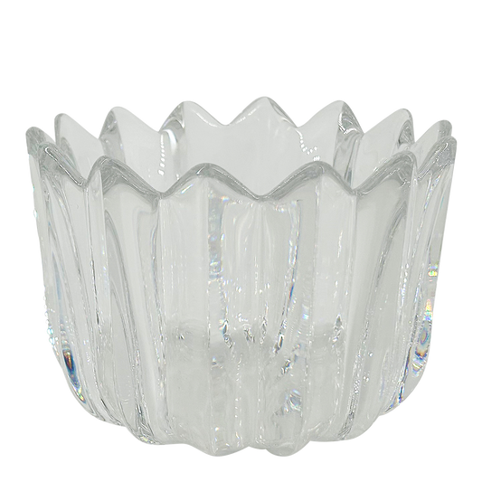 1970s Jan Johansson : crystal "Fleur" bowl for Orrefors