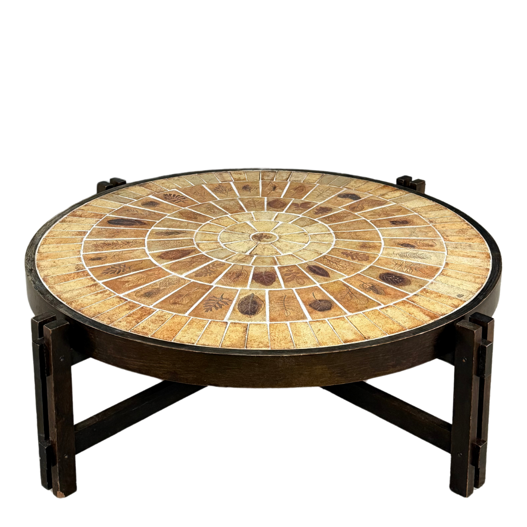 1960s Roger Capron : glazed stoneware coffee table, France