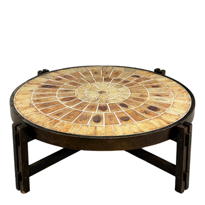 1960s Roger Capron : glazed stoneware coffee table, France