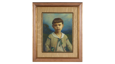 1928 Cesare Saccaggi portrait of a child, Italy