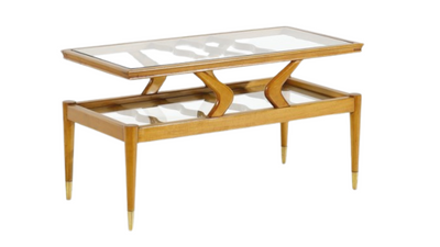 1950s Italian Maplewood two-tier coffee table