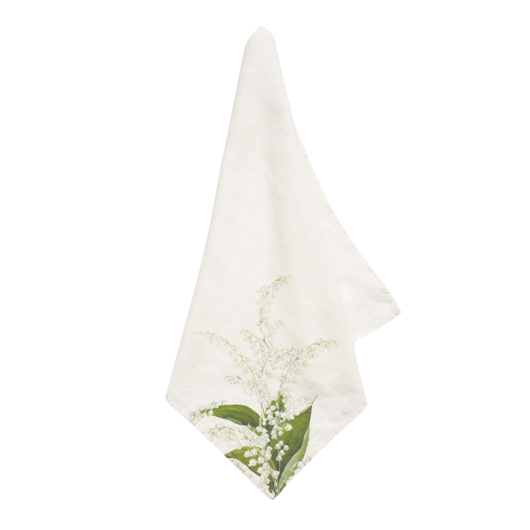 Summerill & Bishop : Lily of the Valley 'Muguet' Linen Napkin, Set of 4