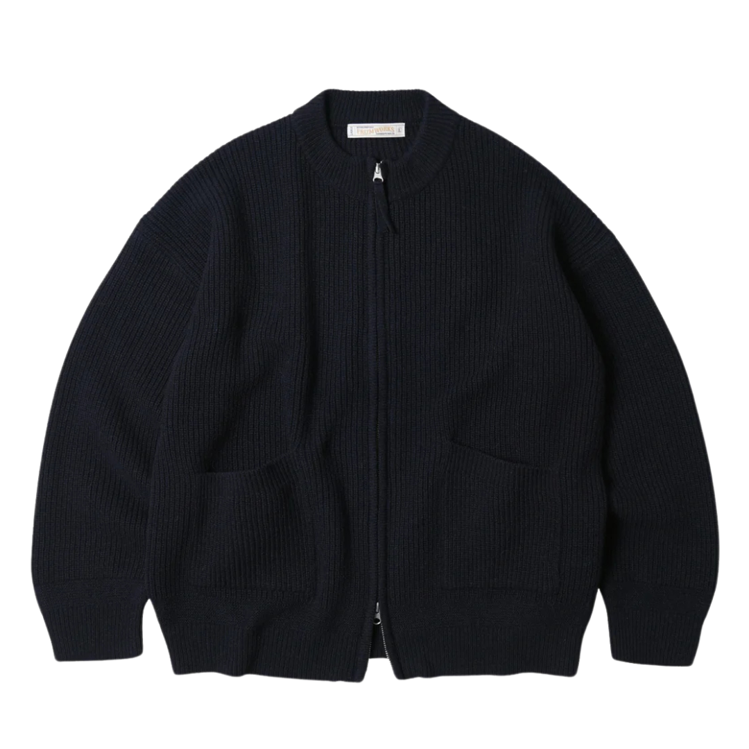 FrizmWORKS : Wool Deck Zip Up Cardigan