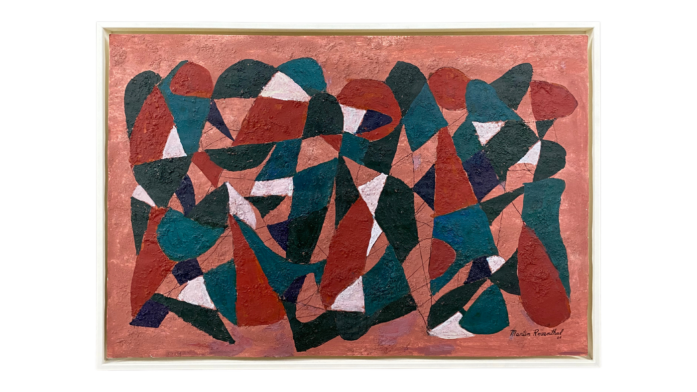 Martin Rosenthal (1899-1974) small abstract, c1964 USA