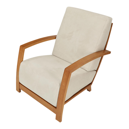 c2000 Sergio Barredo : pair of "Glamour" lounge chairs in light Alcantara