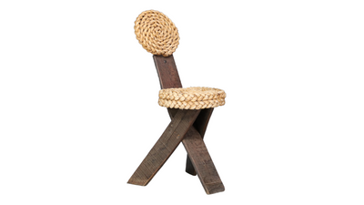 1950s Audoux & Minet Tripod Rope Chair