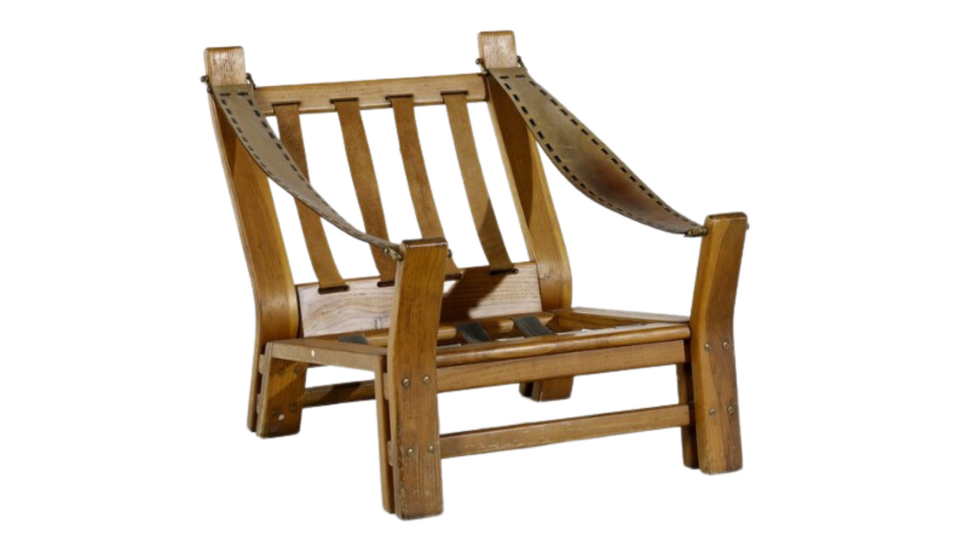 Exceptional 1960s Brazilian bentwood lounge chair