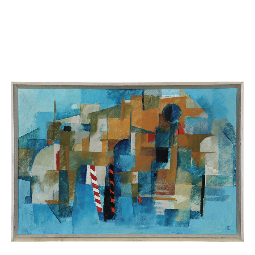 Helge Ernst (Danish) : abstract “Venezia-Fragment” dated 1972