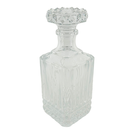 J.G. Durand Cristal d'Arques :  elegant cut crystal decanter, France