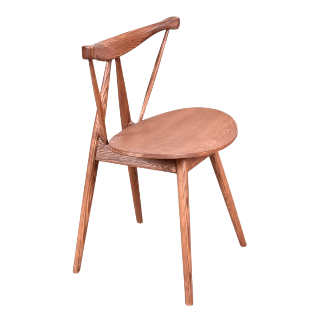 1950s Northern European : sculptural ashwood side chair