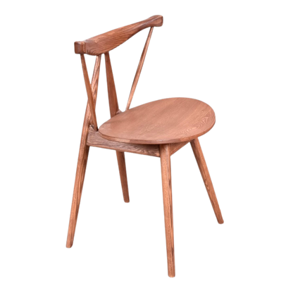 1950s Northern European : sculptural ashwood side chair