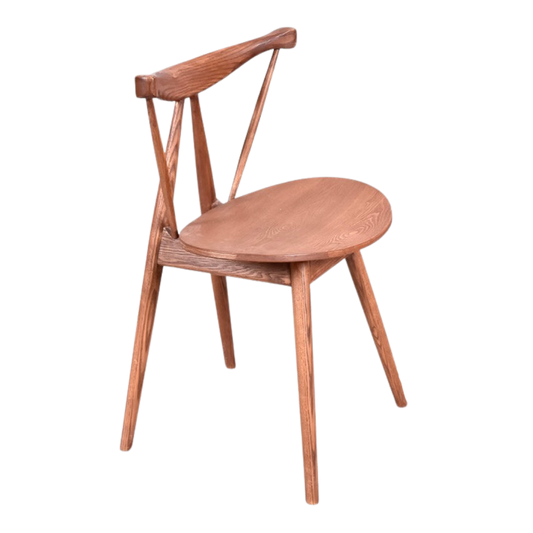 1950s Northern European : sculptural ashwood side chair