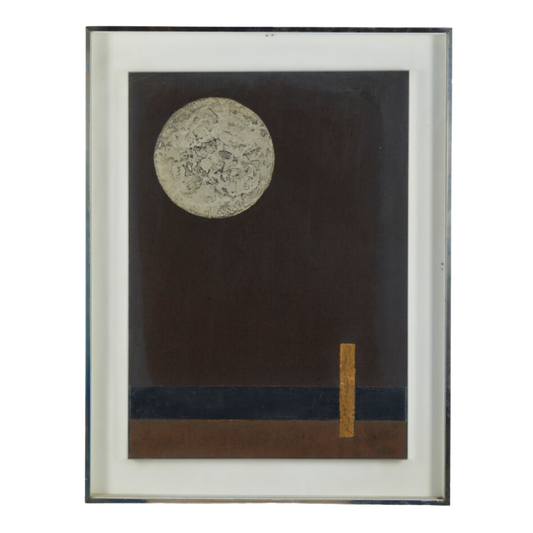 1980s G. Cuoco : abstract w/moon, o/c, Italian