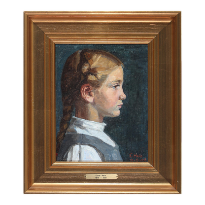 1908 Einar Hein : Danish portrait of a young girl, o/c