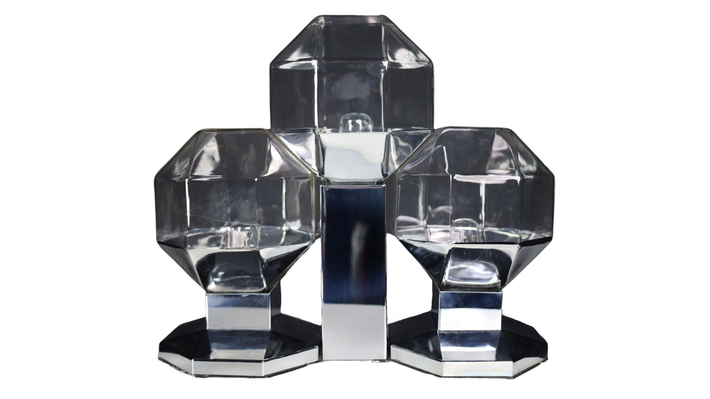 1970s Motoko Ishii faceted table lamp, Germany