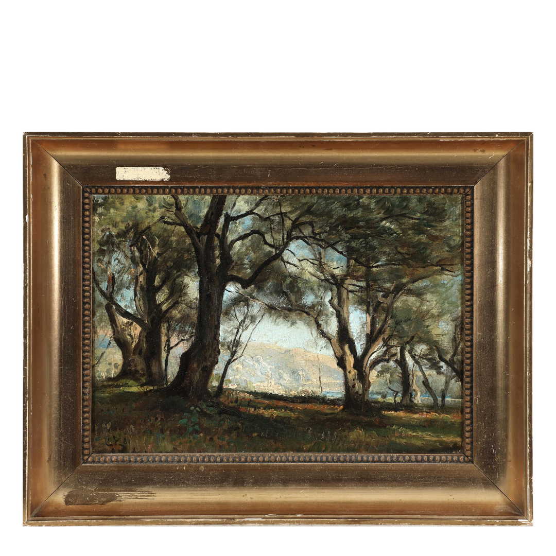 1881 Christian Zacho : treelined French coastal o/c