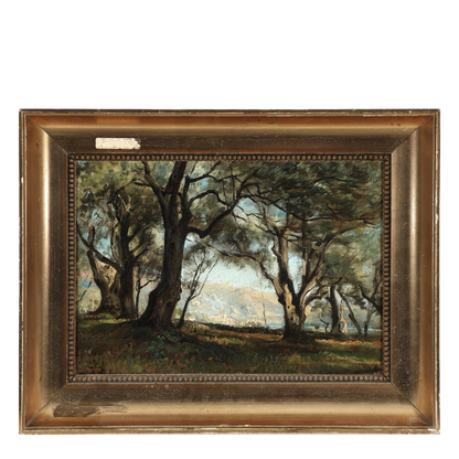 1881 Christian Zacho : treelined French coastal o/c