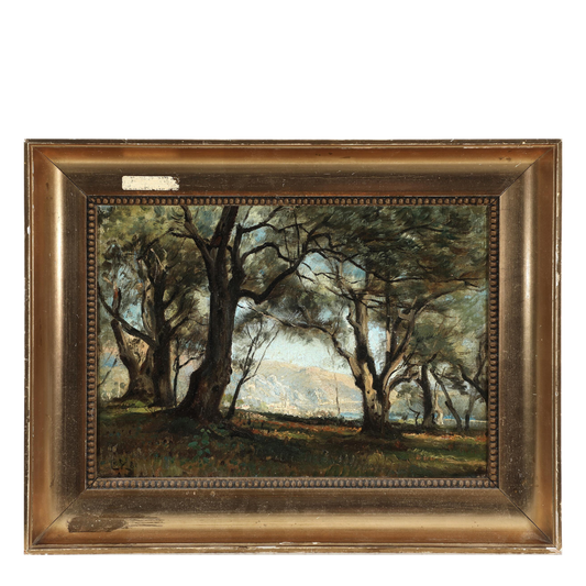 1881 Christian Zacho : treelined French coastal o/c