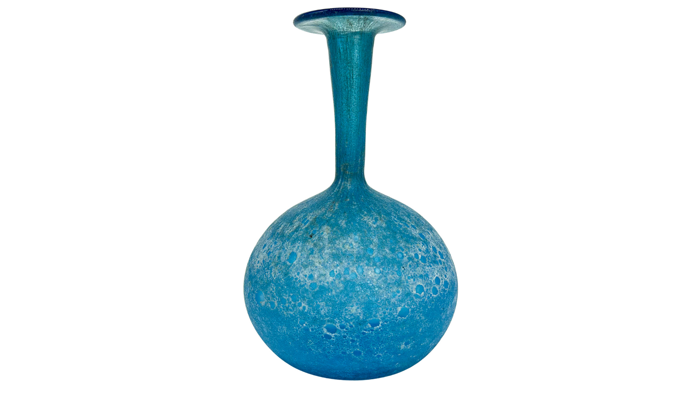 1970s Ruth Krumm blue glass vase, Rosenthal, Germany