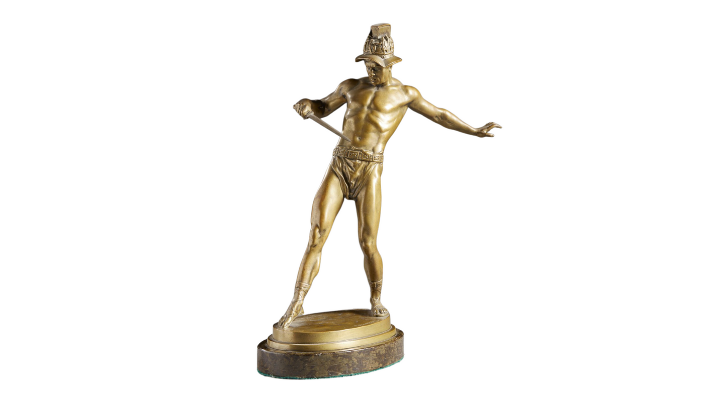 Richard Abraham 1920s bronze, gladiator