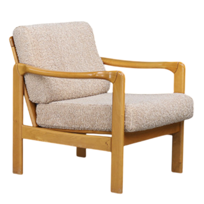 1960s Walter Knoll : solid beechwood "Stella" armchair