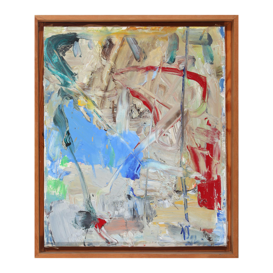 c1992 Vytautas Dubauskas : abstract o/c titled "Kompozichion"