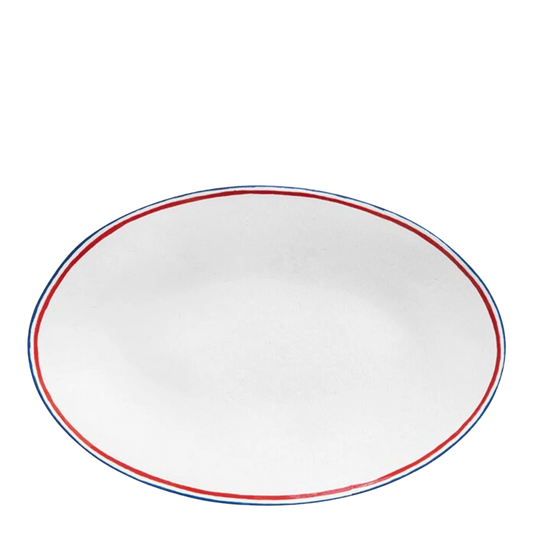 Astier de Villatte : Tricolore Oval Platter, Large