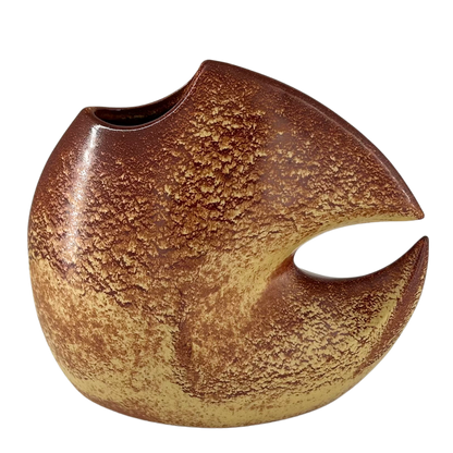 1970s Roberto Rigon : "claw" vase, screziato tabacco glaze