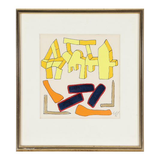 Egon Fischer (1935-2016) : mixed media on paper, 1985 dated