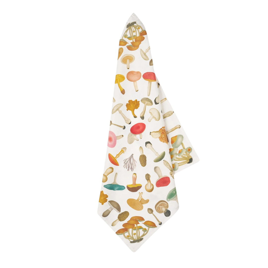 Summerill & Bishop : S&B x John Derian White 'Fungi' Linen Napkin, Set of 4