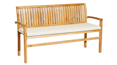 "Oscar" solid teakwood bench w/ cushion by Anker Denmark