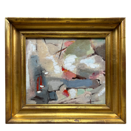 Mid-Century Eugene Arcieri : 15" x 17" abstract o/c, Woodstock artist