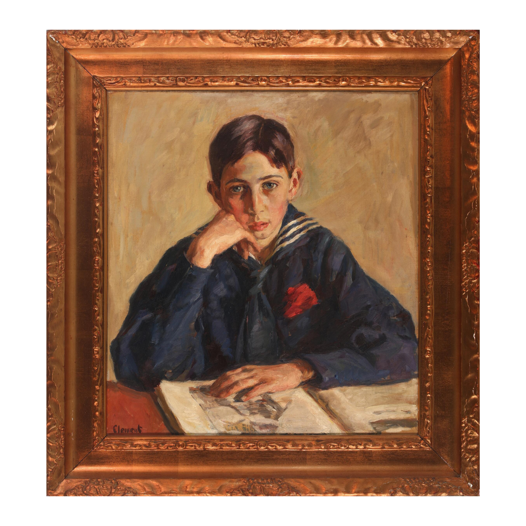 G. F. Clement : c1900 portrait of Jørgen Levin as a boy