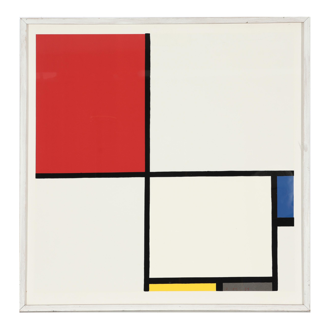 1929 Piet Mondrian : “Composition No. III, with Red, Blue, Yellow, and Black”
