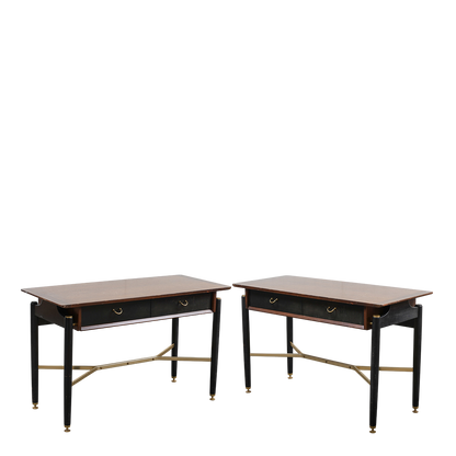 1958 British G-Plan : "Liberanza" desk in mahogany & brass