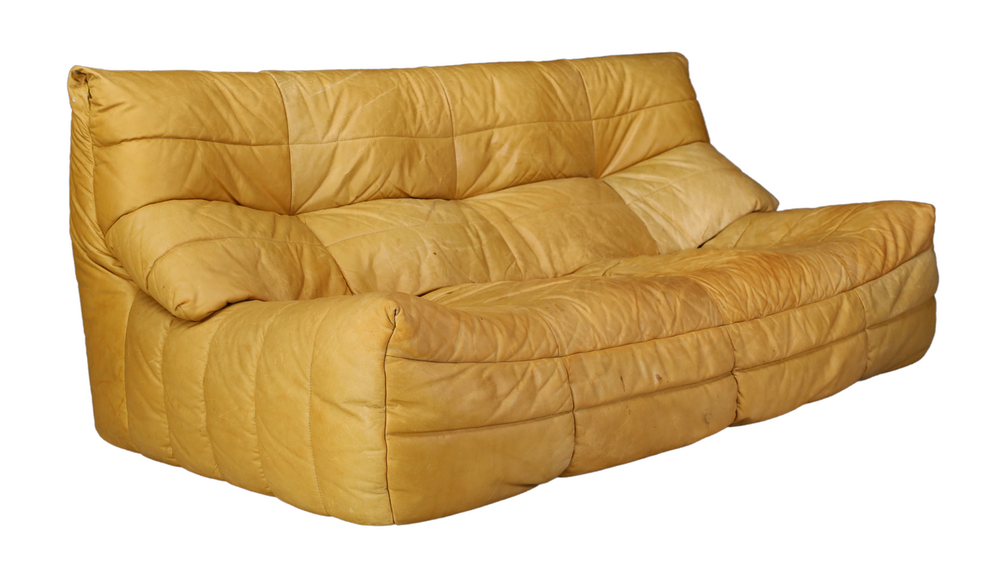 1970s "Panto" leather sofa by Marc Held, France