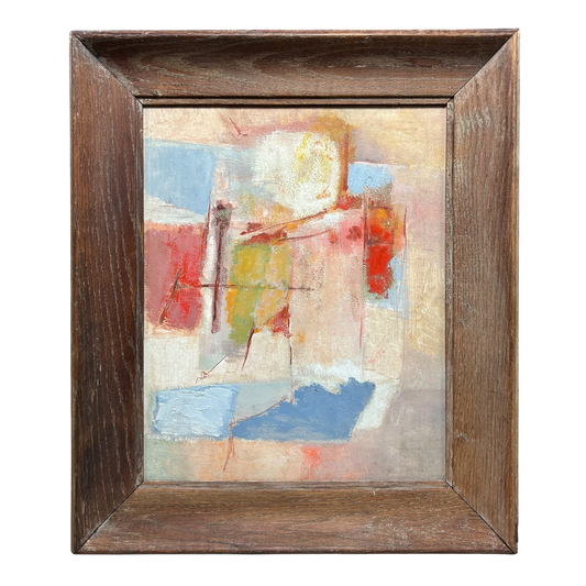 Mid-Century Eugene Arcieri : 21" x 18" abstract o/c, Woodstock artist