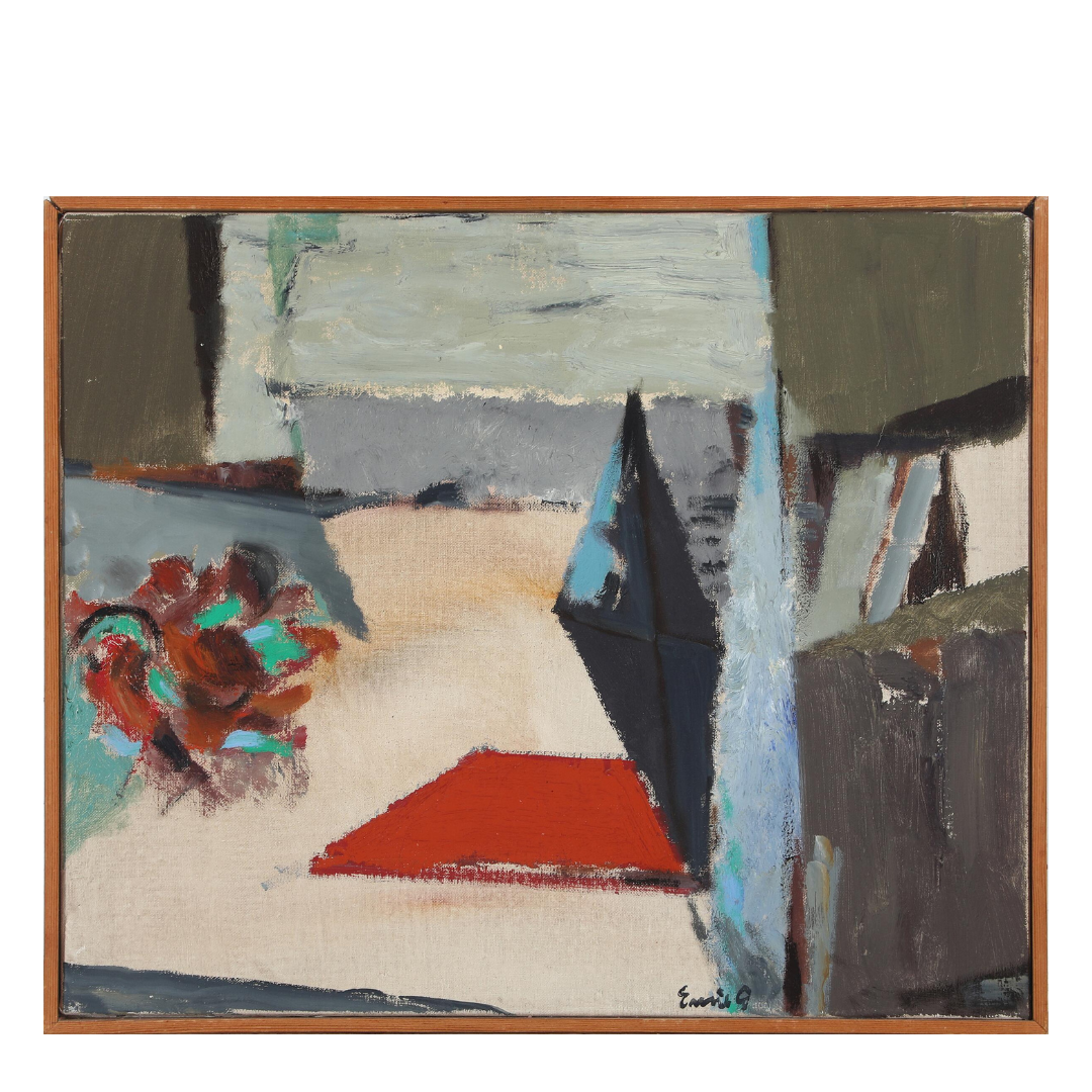 Emil Gregersen (Danish) : abstract geometric o/c, untitled