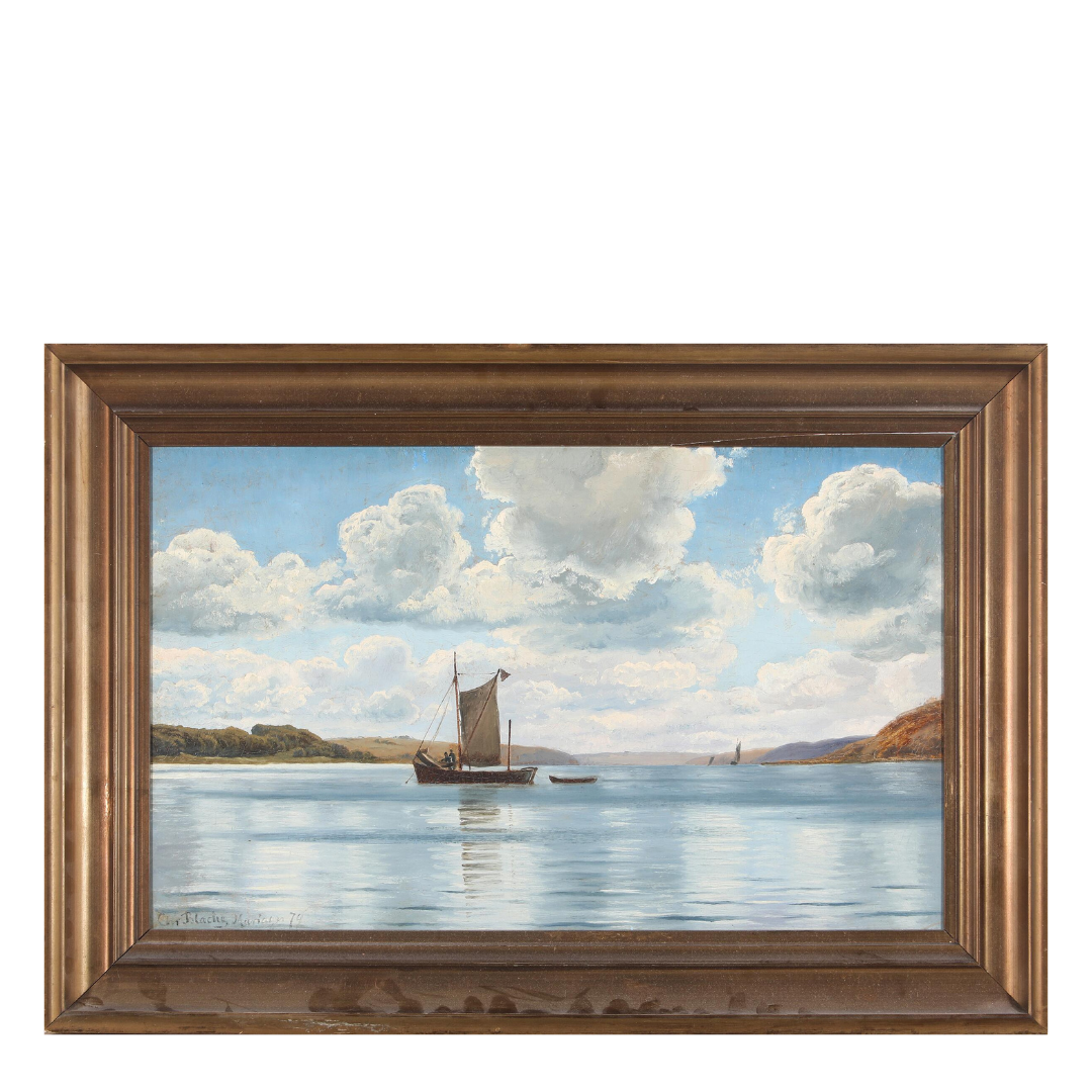 Christian Blache : 1879 dated sailing boats o/c, Danish