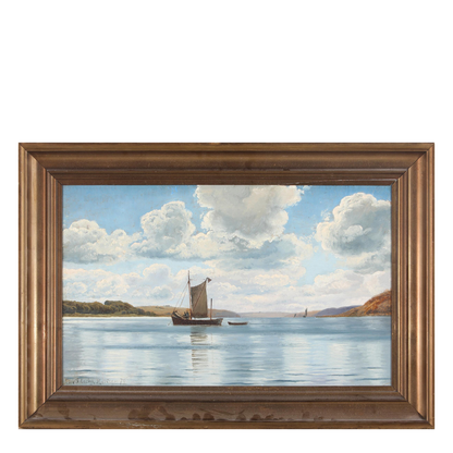 Christian Blache : 1879 dated sailing boats o/c, Danish