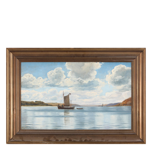 Christian Blache : 1879 dated sailing boats o/c, Danish