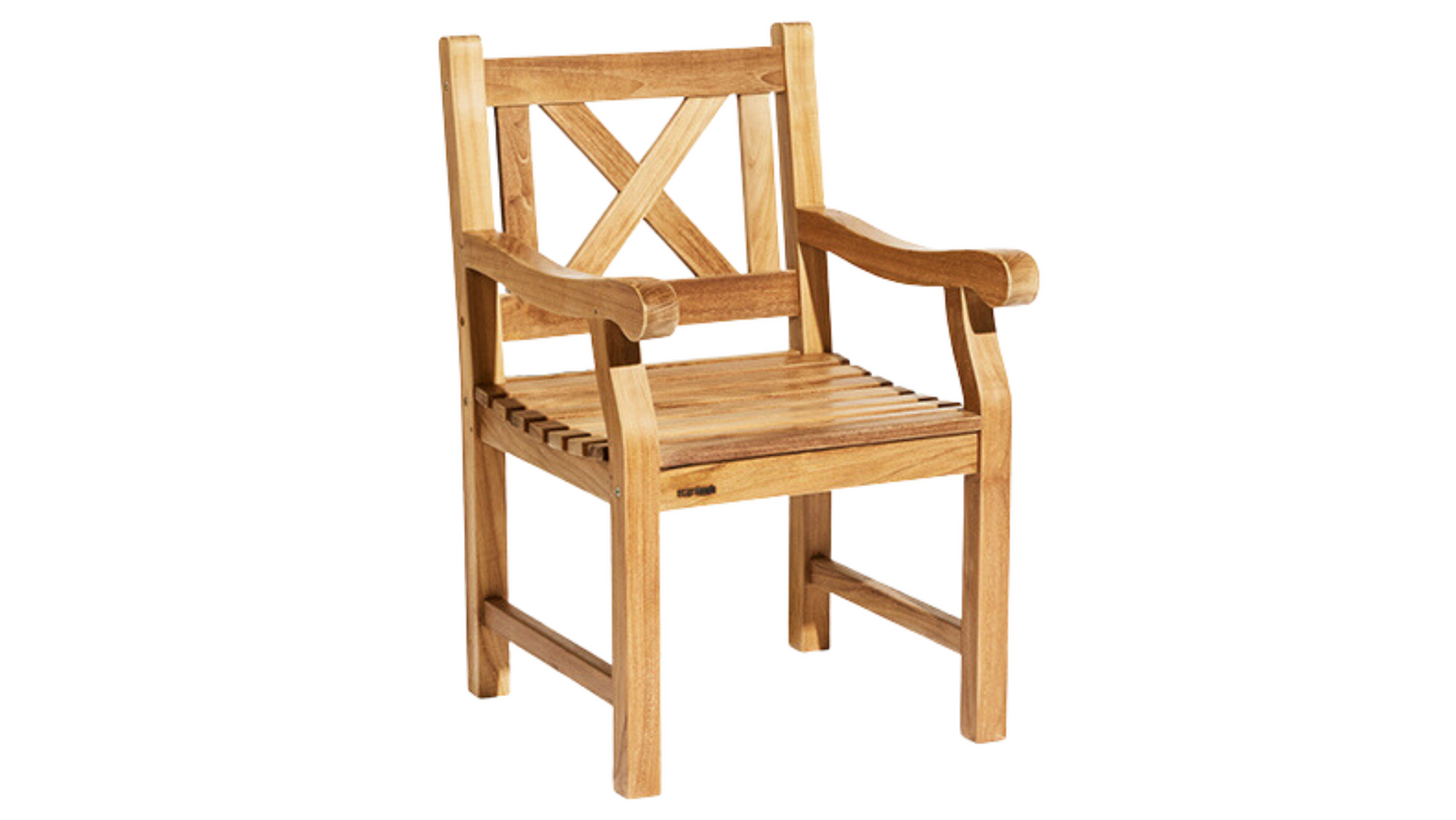 "X back" solid teakwood chair by Anker Denmark