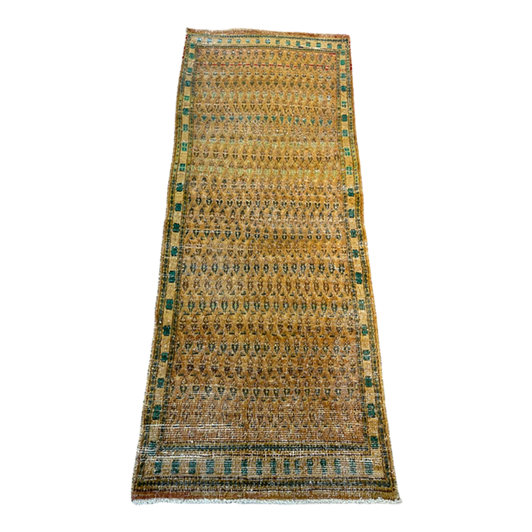 Vintage Persian : 2'9 x 7'4 "Shiraz" runner