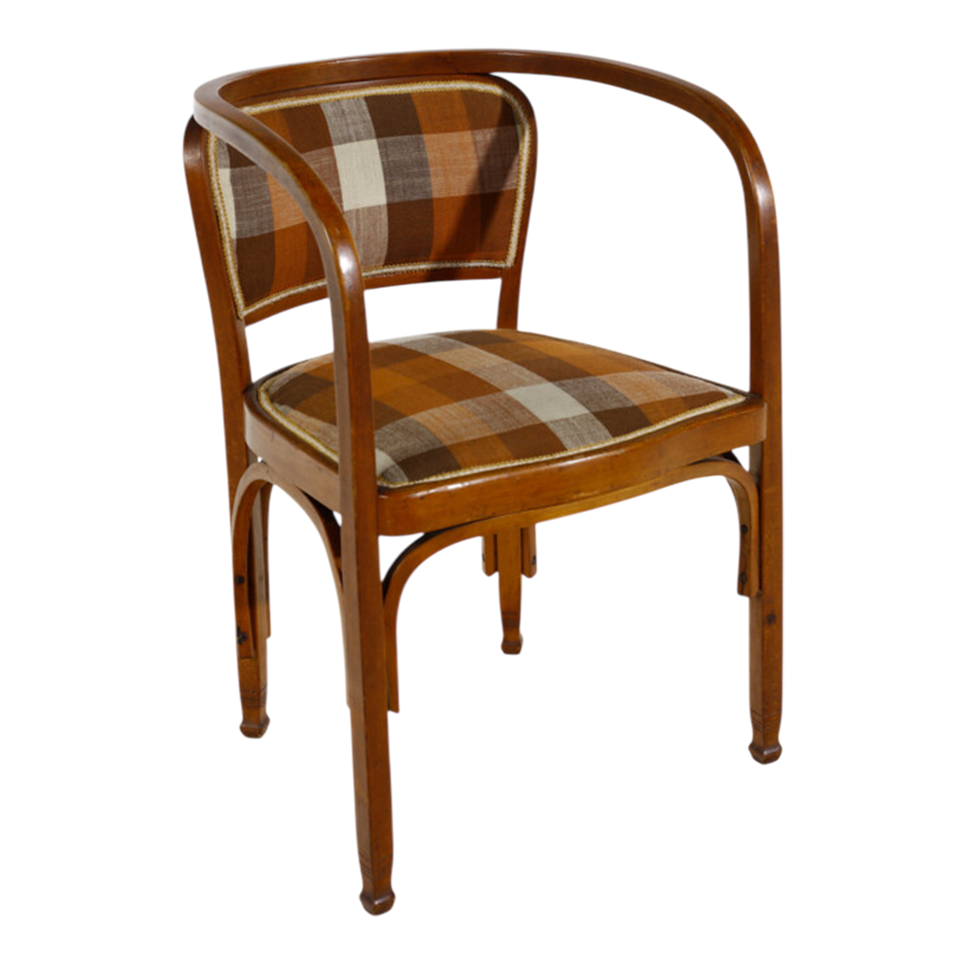 1910 Gustav Siegel : pair Vienna Secessionist armchairs for Jacob & Josef Kohn
