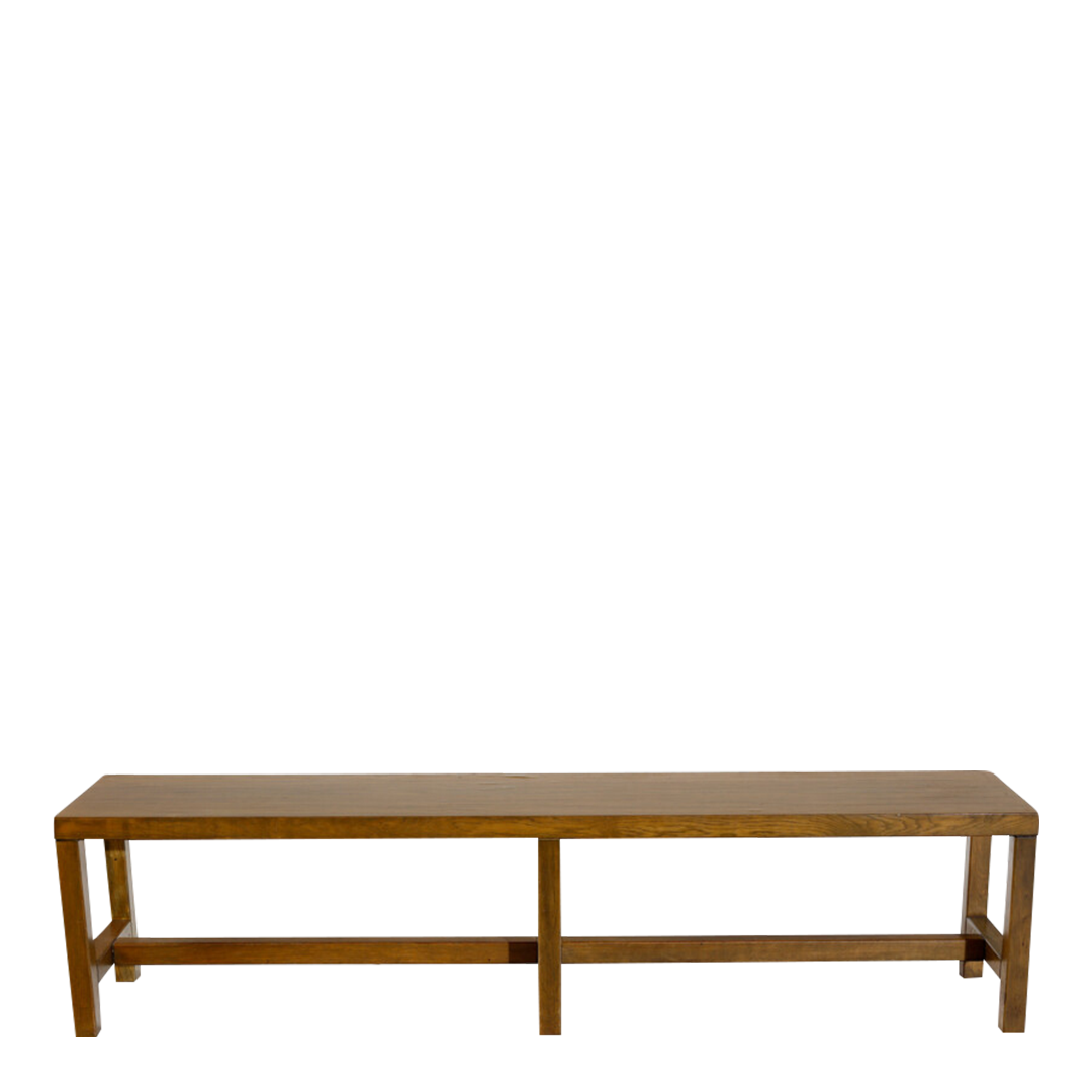 1960s Edoardo Detti  : 79" lacquered teakwood long bench