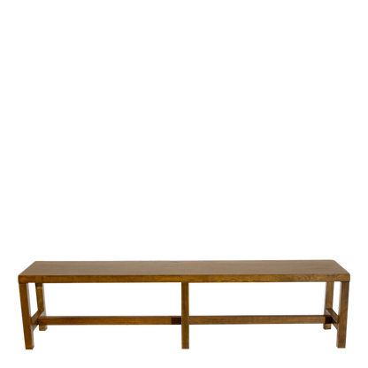 1960s Edoardo Detti  : 79" lacquered teakwood long bench