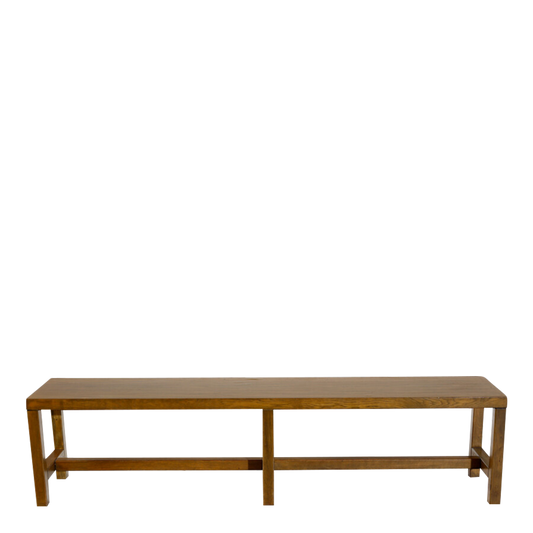 1960s Edoardo Detti  : 79" lacquered teakwood long bench