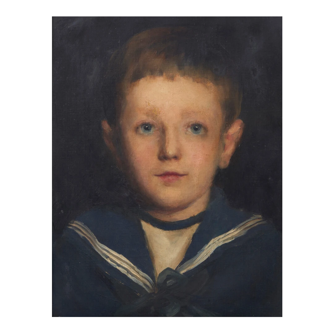 19th century Italian portrait : young boy dressed as a sailor