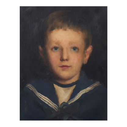 19th century Italian portrait : young boy dressed as a sailor